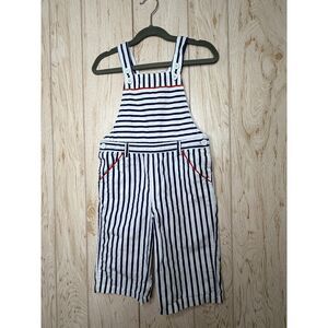 Beebay Striped Navy & White Overalls 4 years
